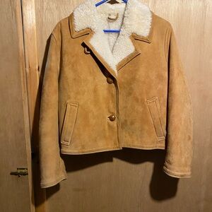 Vintage Suede Jacket with Shearling Lining